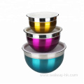 5 Piece Color Painting Mixing Bowls With Lids
